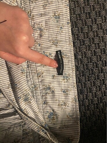 fırfırlı mavi çiçekli elbise - Görsel 7