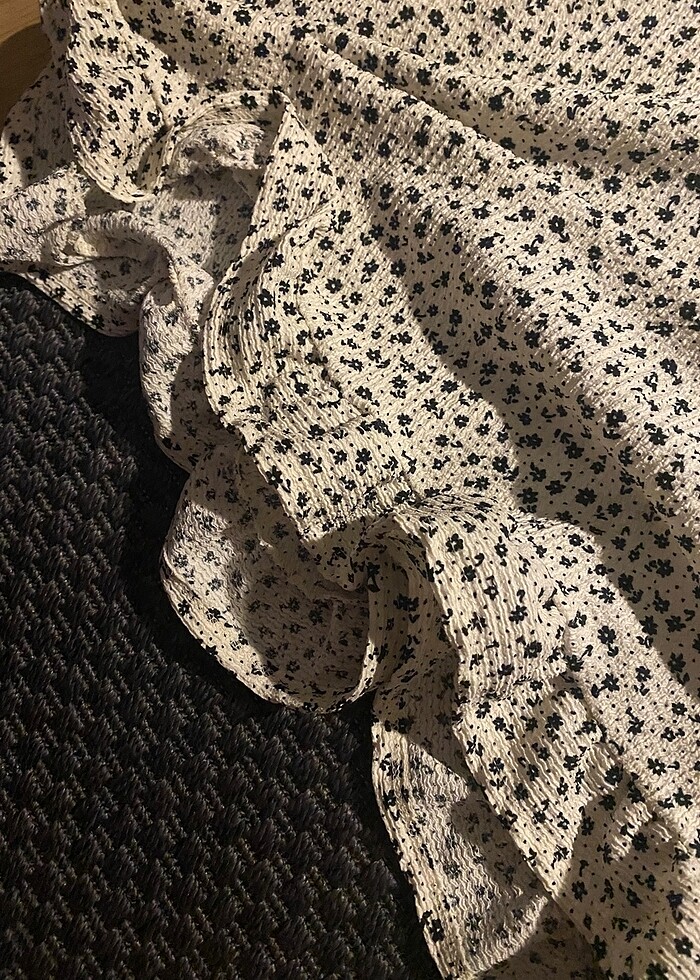 siyah çiçekli elbise - Görsel 3