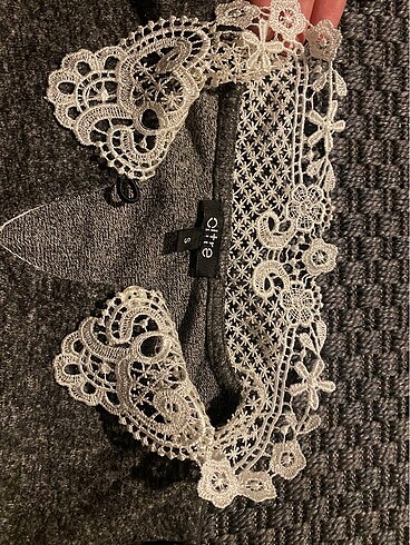 dantel yaka prenses kol üst - Görsel 5