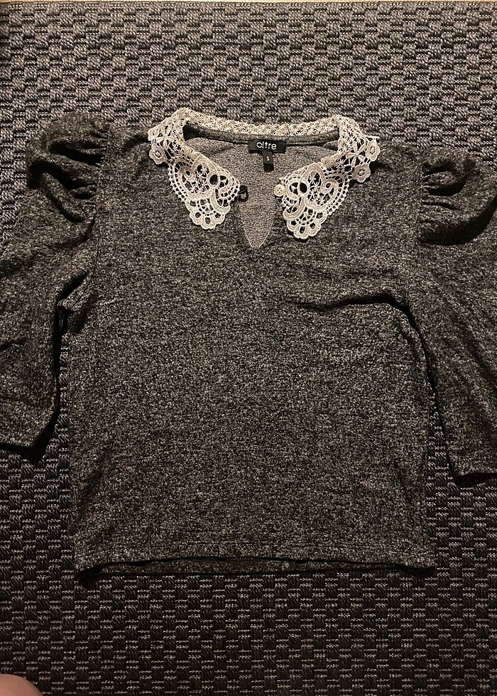 dantel yaka prenses kol üst - Görsel 2