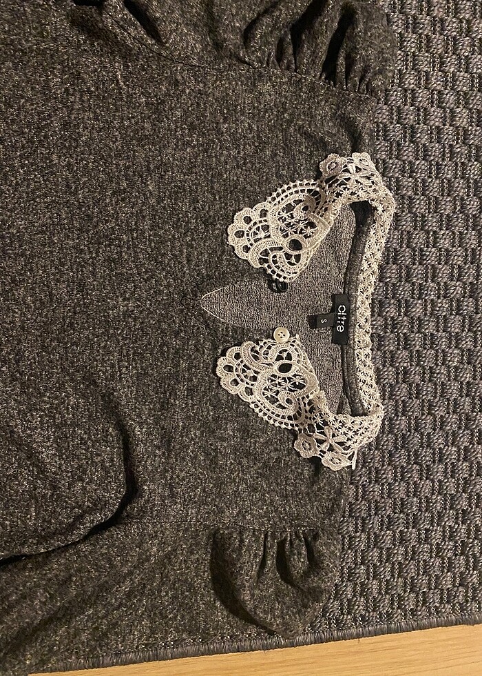 dantel yaka prenses kol üst - Görsel 4