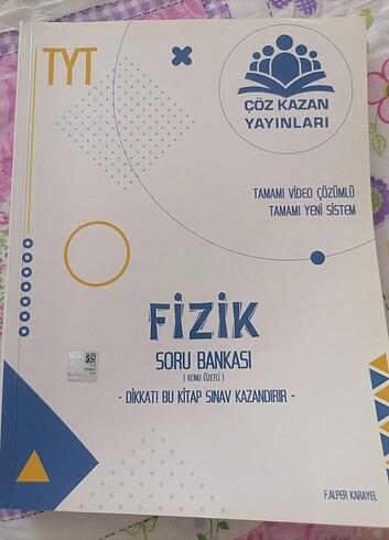 Çöz kazan yayınları tyt fizik test kitabı 