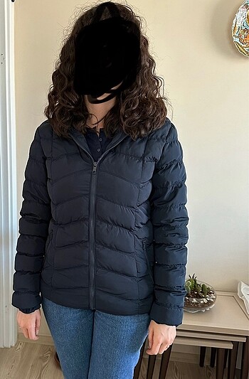 m Beden lacivert Renk Şişme mont