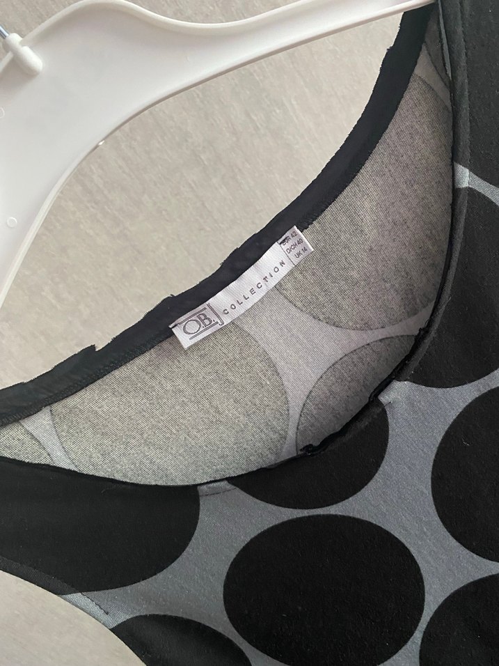 Gri Puantiyeli Midi Elbise - Görsel 2