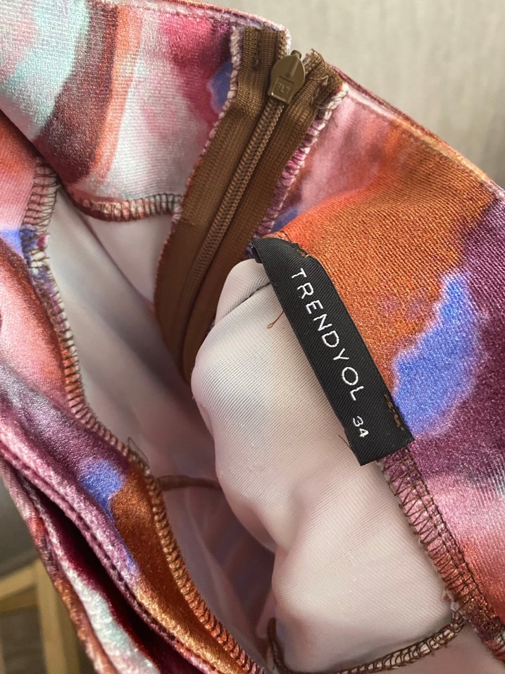 Bohem Tarzı Piliseli Batik Desenli Kadın Pantolon - Görsel 3