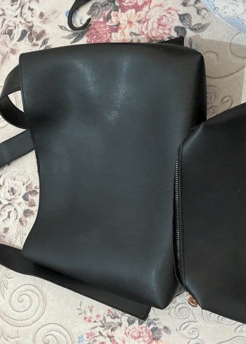  Beden Siyah Deri Kadın Clutch Çanta
