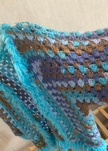 Uzun Kollu Bohem Örgü Hırka - Görsel 3