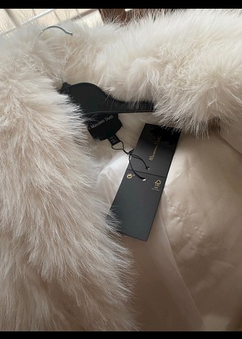 Kadın Beyaz Suni Kürk Midi Ceket - Görsel 3