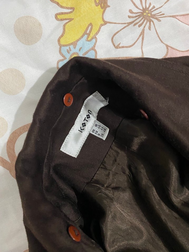 Düğmeli Kahverengi Kadın Blazer Ceket - Görsel 4