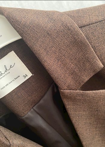 Kahverengi Kısa Kadın Blazer - Görsel 2