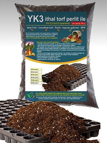 50lt Meşhur YK3 İthal Torf % Perlit