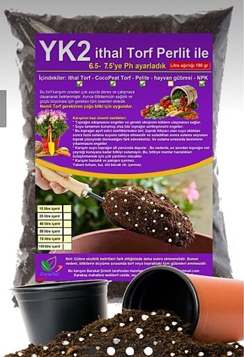 50lt Meşhur YK2 İthal Torf % Perlit