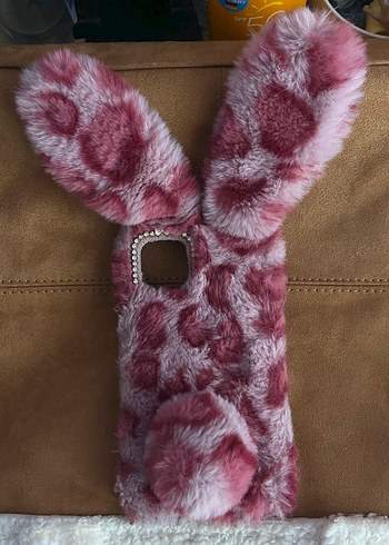 Pembe Peluş Tavşan Kulaklı Telefon Kılıfı