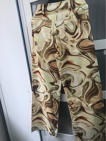 Diğer Wide leg desenli kot pantolon