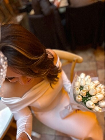 38 Beden beyaz Renk Nikah elbisesi