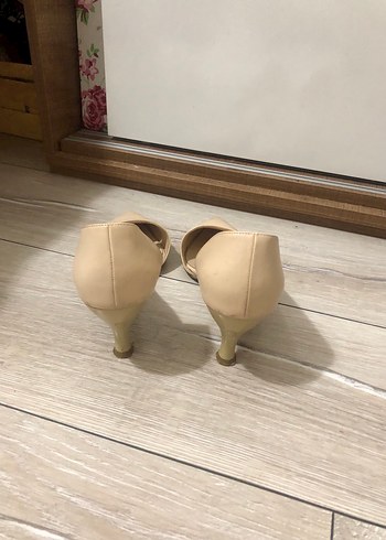 39 Beden ten rengi Renk Bej Minimalist Stiletto Topuklu Kadın Ayakkabı