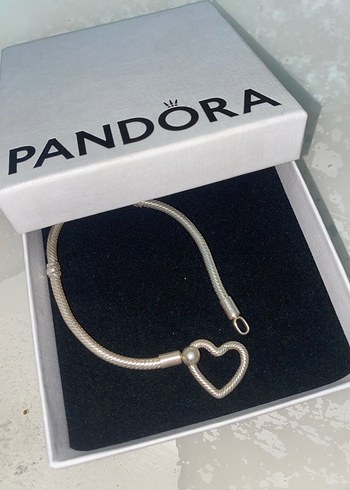 Beden Pandora gümüş Renk Zincir Detaylı Bileklik
