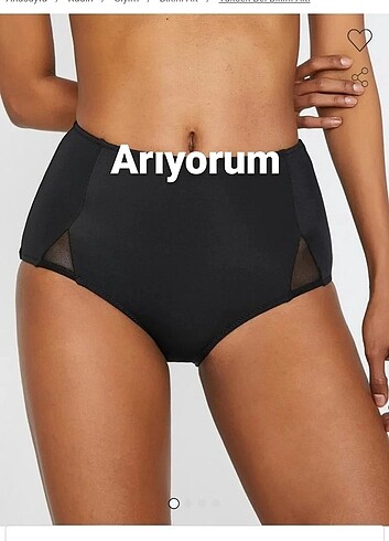 Siyah yüksek bel bikini altı