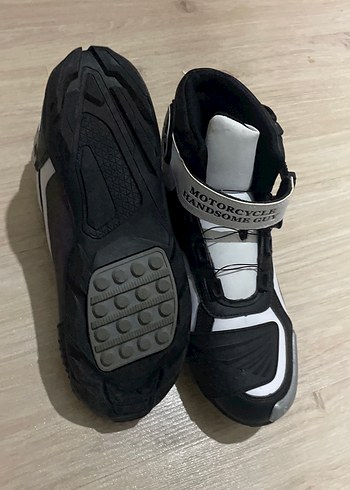 Beyaz Gri  Kadın Motosiklet Botu - Görsel 3