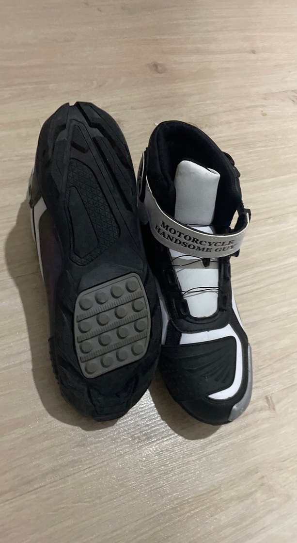 Beyaz Gri  Kadın Motosiklet Botu - Görsel 3