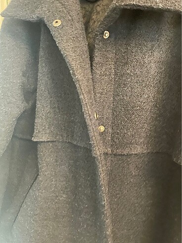 Buklet Kumaş Oversize Kaban - Görsel 3