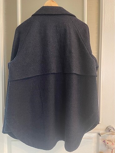 Buklet Kumaş Oversize Kaban - Görsel 5