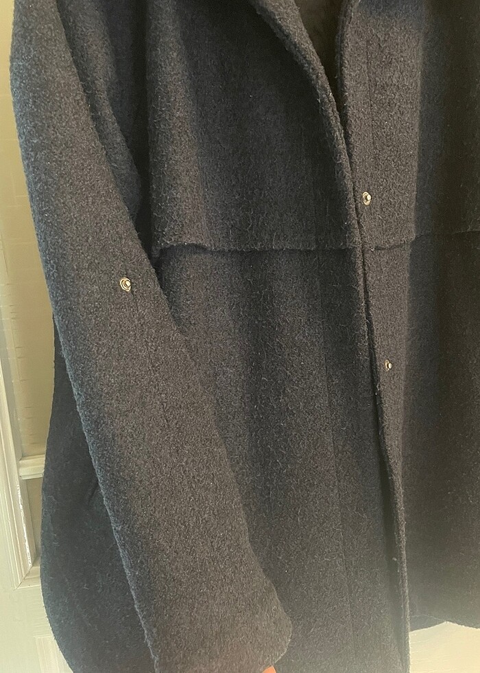 Buklet Kumaş Oversize Kaban - Görsel 2