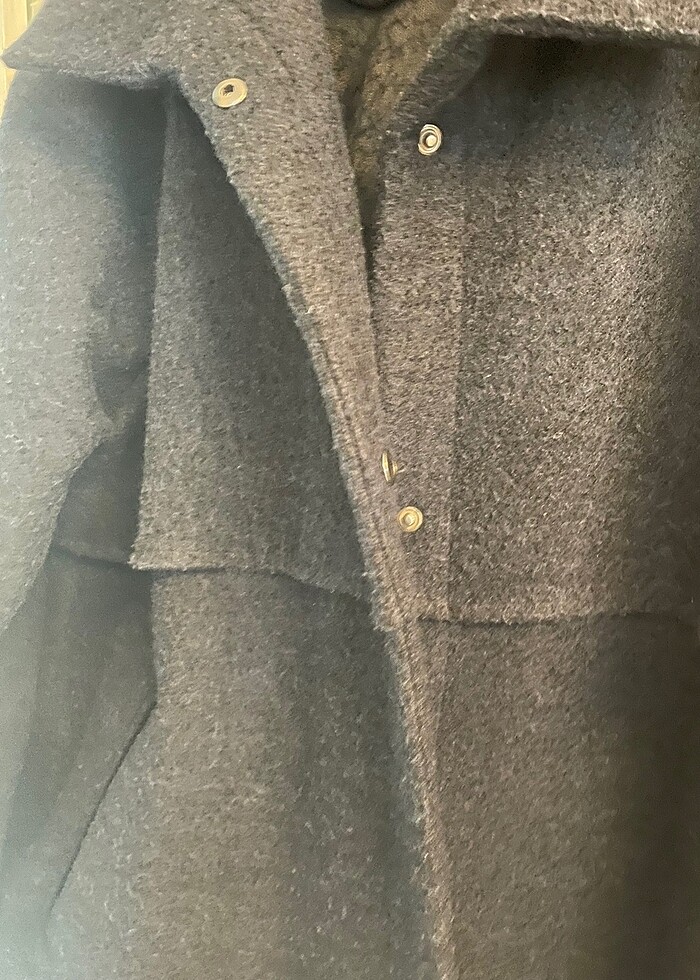 Buklet Kumaş Oversize Kaban - Görsel 3