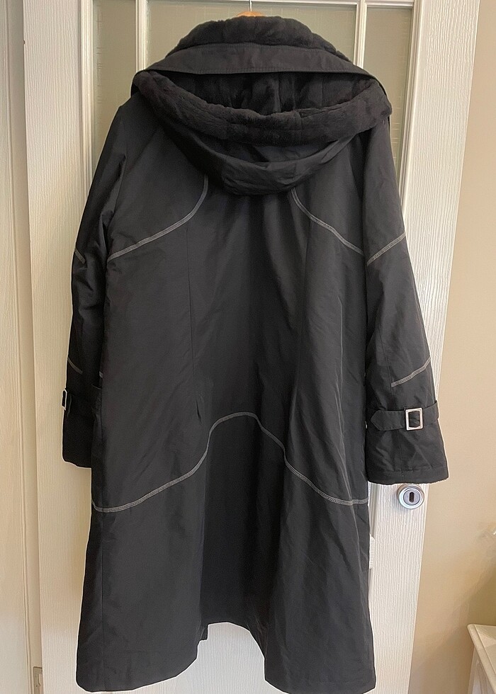 İçi kürklü Su Geçirmez Uzun Kaban - Görsel 5