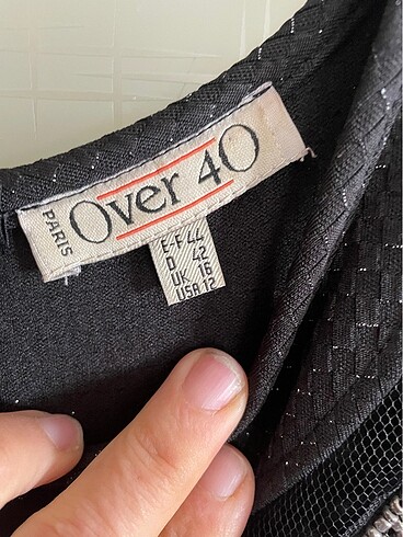 Yaka tül ve taş detaylı Gece Elbisesi - Görsel 4