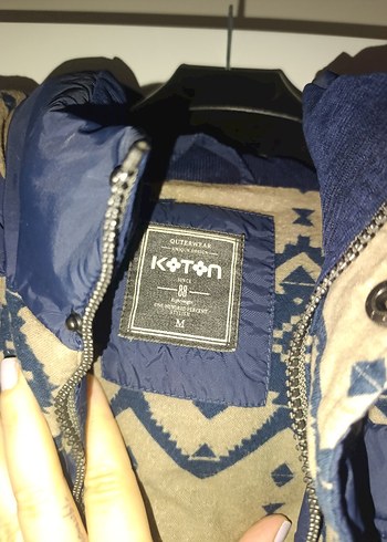 koton lacivert şişme kapsonlu Yelek - Görsel 2