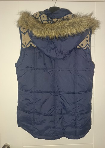 koton lacivert şişme kapsonlu Yelek - Görsel 3