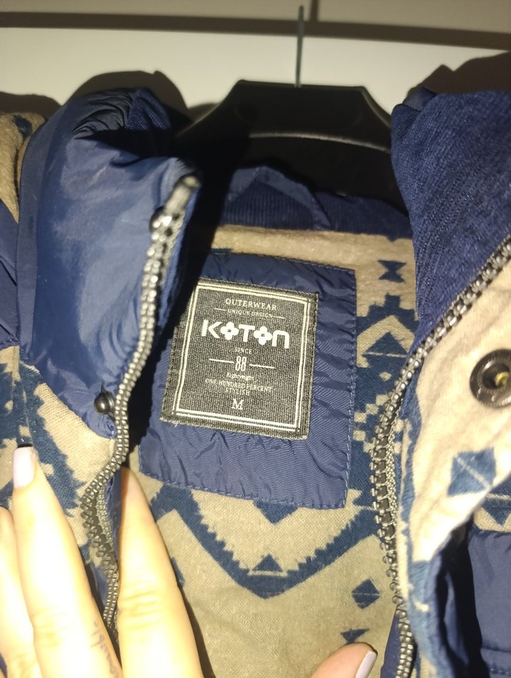 koton lacivert şişme kapsonlu Yelek - Görsel 2