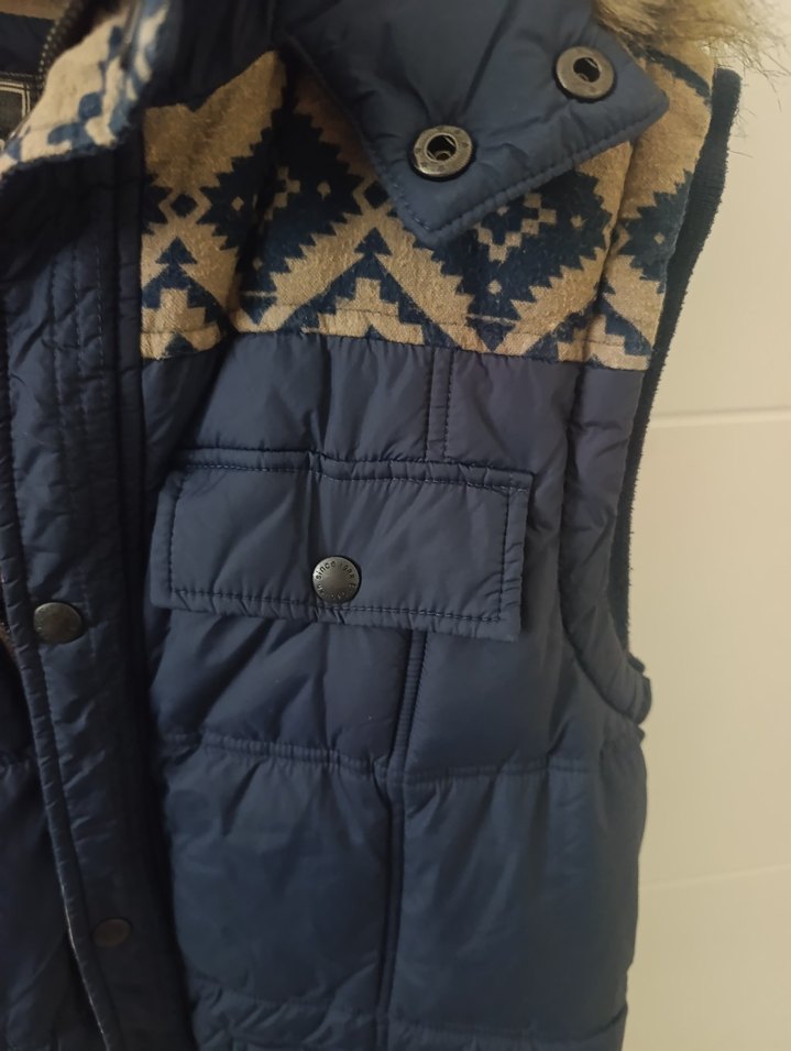 koton lacivert şişme kapsonlu Yelek - Görsel 4