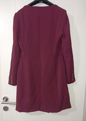 karen millen bordo elbise Gold düğmeli - Görsel 5