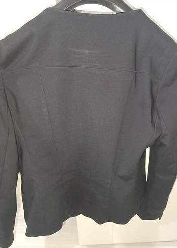 mango siyah dugmesiz ceket - Görsel 5