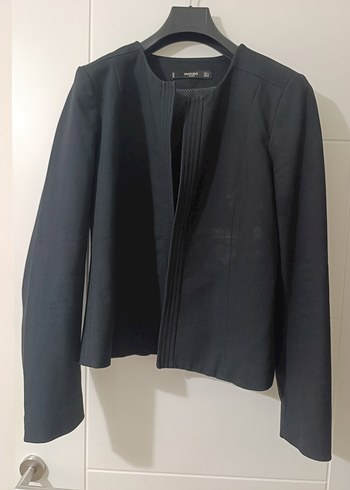 mango siyah dugmesiz ceket - Görsel 2