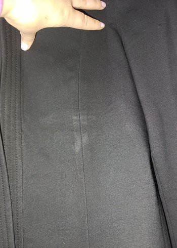 mango siyah dugmesiz ceket - Görsel 6