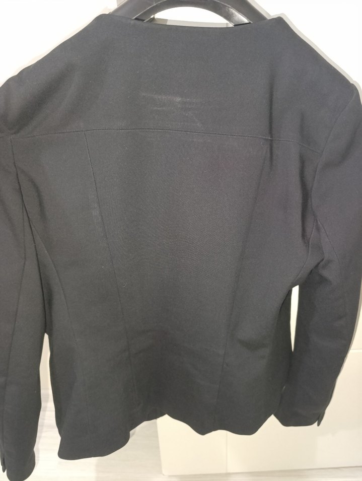 mango siyah dugmesiz ceket - Görsel 5