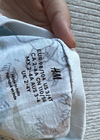 H&M Dinazor Baskılı Erkek Kısa Kollu tişört