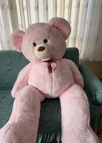 Büyük Pembe Peluş Ayı Oyuncak - Görsel 4