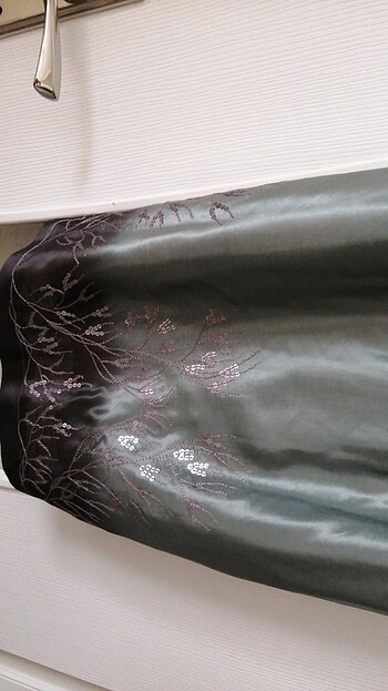 Tasarım Yeşil Pullu Elbise su yeşili - Görsel 5