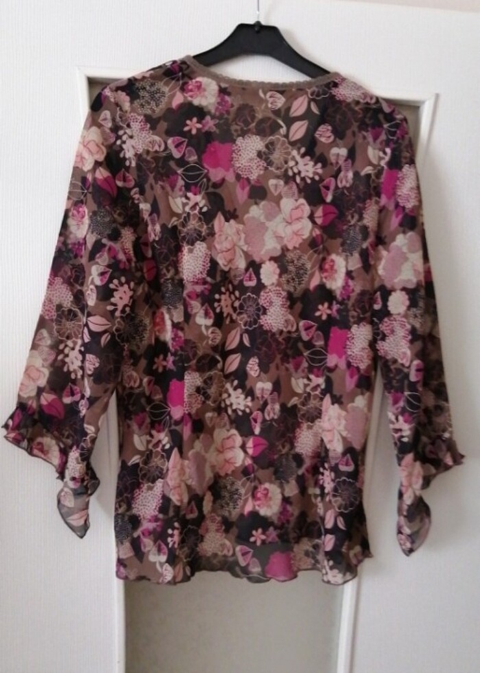 Şifon V Yaka Gömlek - Görsel 5