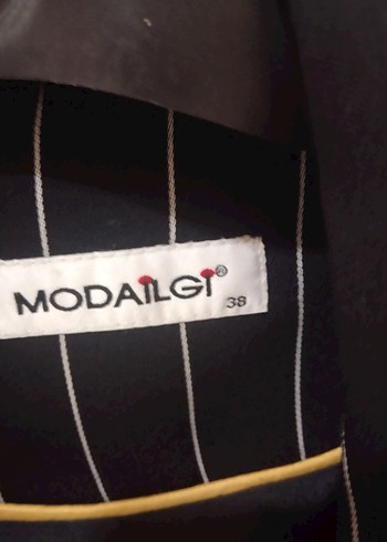 38 Beden siyah Renk Düğmeli Siyah Çizgili Kadın Blazer