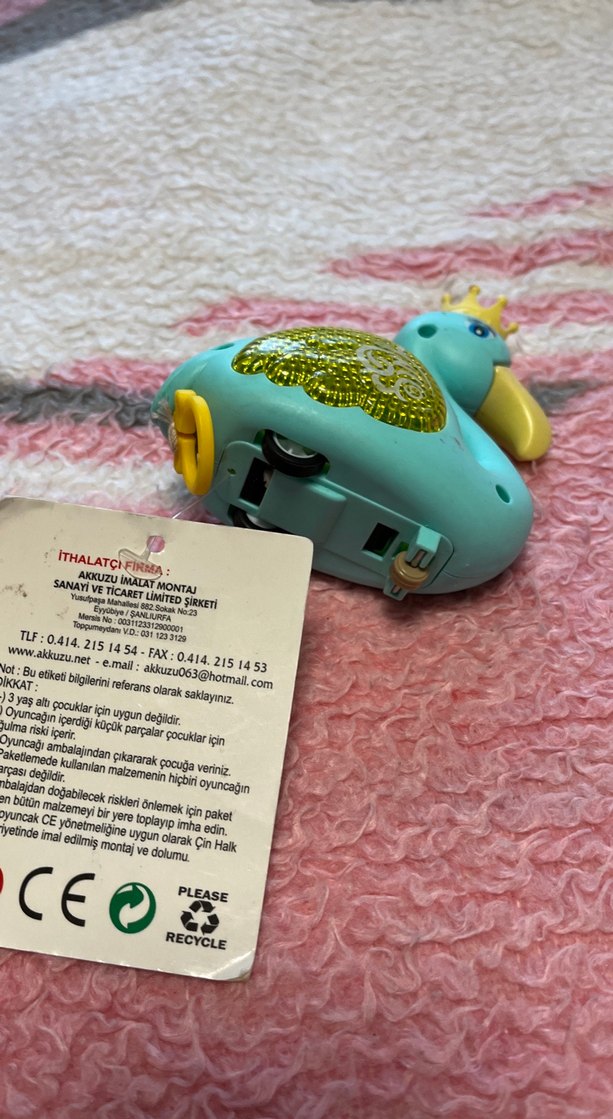 Turkuaz Renkli Taçlı Kuğu oyuncağı - Görsel 4