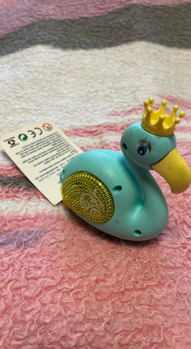 Turkuaz Renkli Taçlı Kuğu oyuncağı - Görsel 2