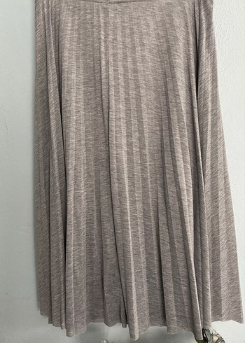 Gri Renkli Uzun Pilili Kadın Etek - Görsel 5