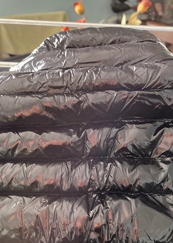 Siyah Kadın Midi Şişme Mont - Görsel 9