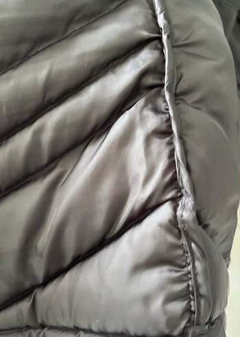 Siyah Kadın Midi Şişme Mont - Görsel 17