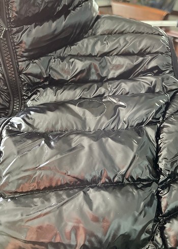 Siyah Kadın Midi Şişme Mont - Görsel 4